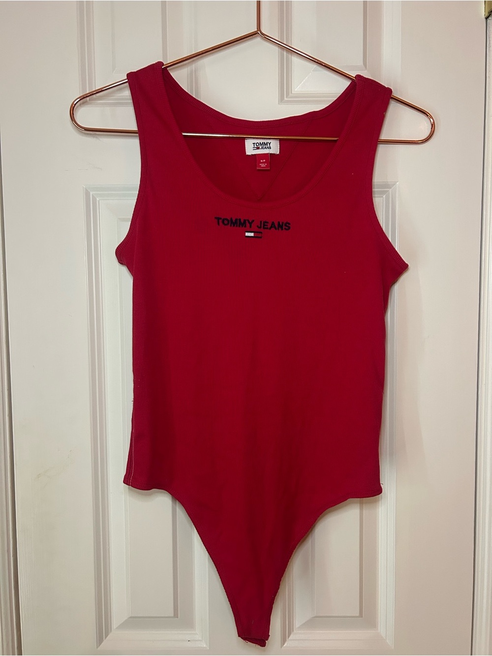 Tommy Jeans Red Tank Bodysuit